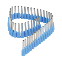 Dutinka izolovaná, průřez 0,25mm2 / délka 8mm, barva světle modrá (10x50ks)