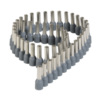 Dutinka izolovaná, průřez 0,75mm2 / délka 8mm, barva šedá (10x50ks)