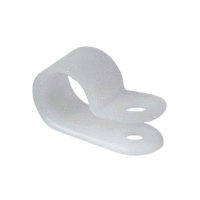 Kabelová objímka přírodní plastová Polyamid 66, průměr kabelu 3,2mm / otvor pro šroub 4,5mm (UC 0)