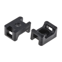 Kabelové sedlo černé pro pásky šíře max. 3,6mm / 12,6x7x5,7mm / otvor 3,3mm