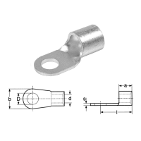 Oko neizolované Cu stáčené z plechu, průřez 0,25-0,5mm2 / M2 / b=5,0mm / d=1,0mm DIN 46234