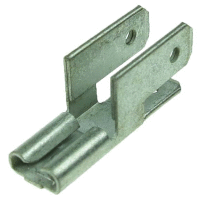 Plochý rozvaděč mosazný, cínovaný 4,8x0,8mm (MOQ 1000ks)