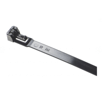 Vázací páska černá rozebíratelná 7,6x370mm