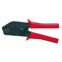 Lisovací kleště na konektory bez izolace 0,5-2,5 mm2, šíře 6,3mm zahnuté