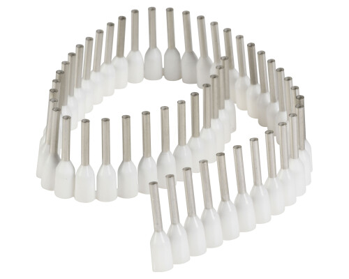 Dutinka izolovaná, průřez 0,50mm2 / délka 8mm, barva bílá (10x50ks)