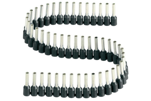 Dutinka izolovaná, průřez 1,5mm2 / délka 8mm, barva černá (10x50ks)