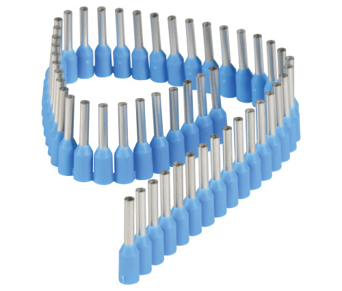 Dutinka izolovaná, průřez 0,75mm2 / délka 8mm, barva modrá (10x50ks)