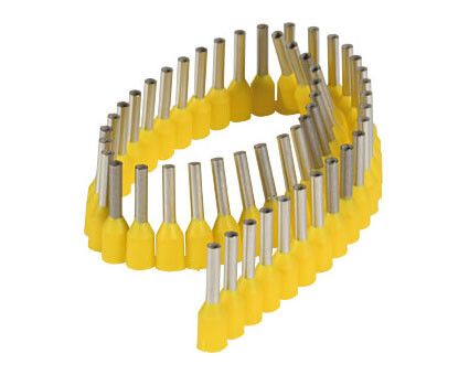 Dutinka izolovaná, průřez 0,25mm2 / délka 8mm, barva žlutá (10x50ks)