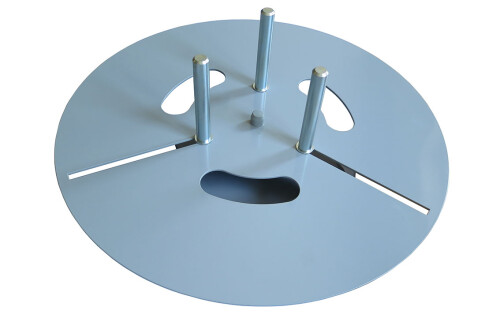 Odvíjecí zařízení s talířem o průměru 500mm a třemi stavitelnými čepy, pro střihací přístroje