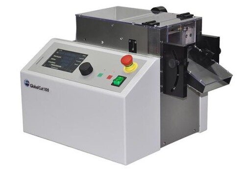 Střihací přístroj na bužírky do šíře 100mm a AL/CU laněné vodiče do 25mm2, dotykový displej