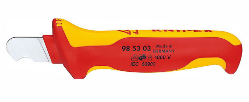 985303 KNIPEX odplášťovací nůž do 1000V, stabilní pevná háková čepel