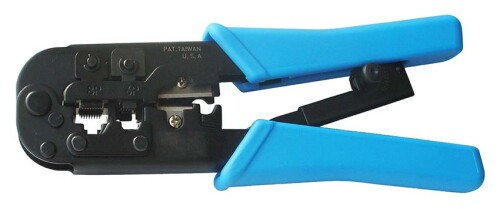 Lisovací kleště na telefonní a PC konektory 4-, 6-, 8-pólů, 4P4C, 6P6C, 8P8C (RJ10-RJ12, RJ45) typ H