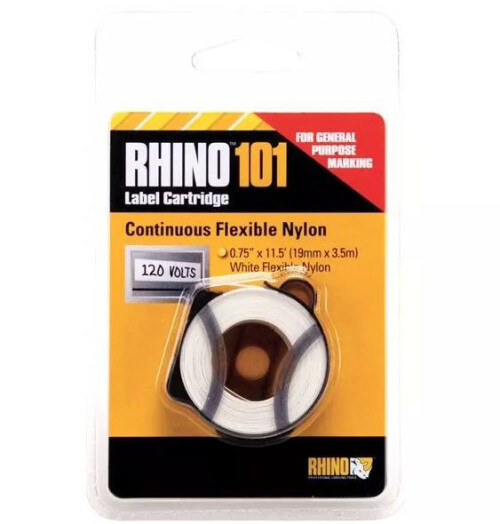 RHINO 101 nylonová bílá páska šíře 19mm samolepicí, návin 3,5m