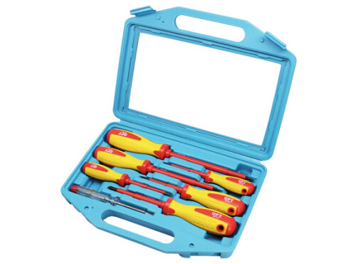 Sada 7ks šroubováků 1000V (0,5x3x80/1x5,5x125/1,2x6,5x150/PH0/PH1/PH2/zkoušečka)