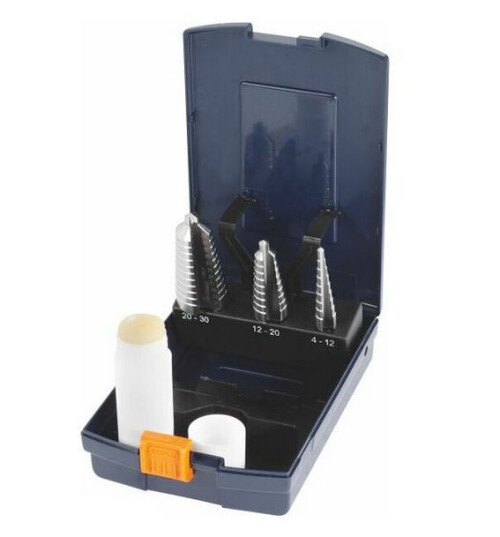 Sada stupňovitých vrtáků HSS-E 4-12, 12-20 a 20-30mm